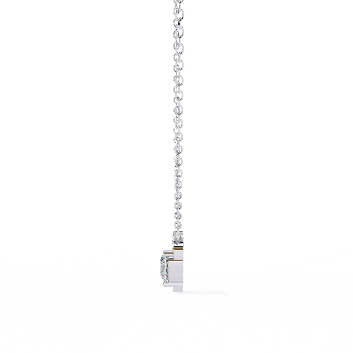 white gold / moissanite, white gold / lab grown