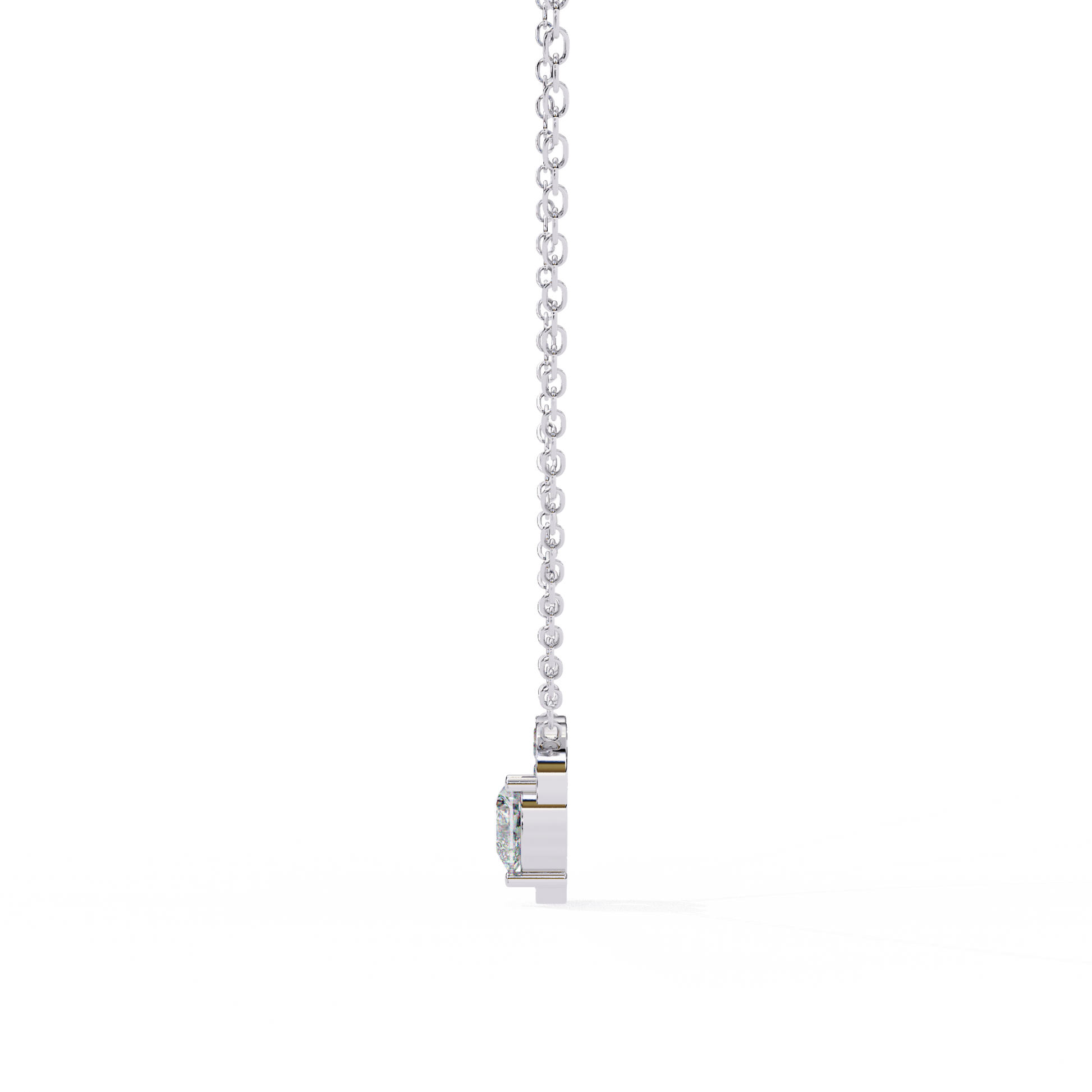 White Gold / Moissanite, White Gold / Lab Grown