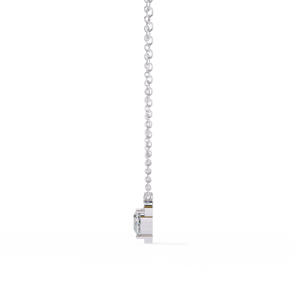 White Gold / Moissanite, White Gold / Lab Grown