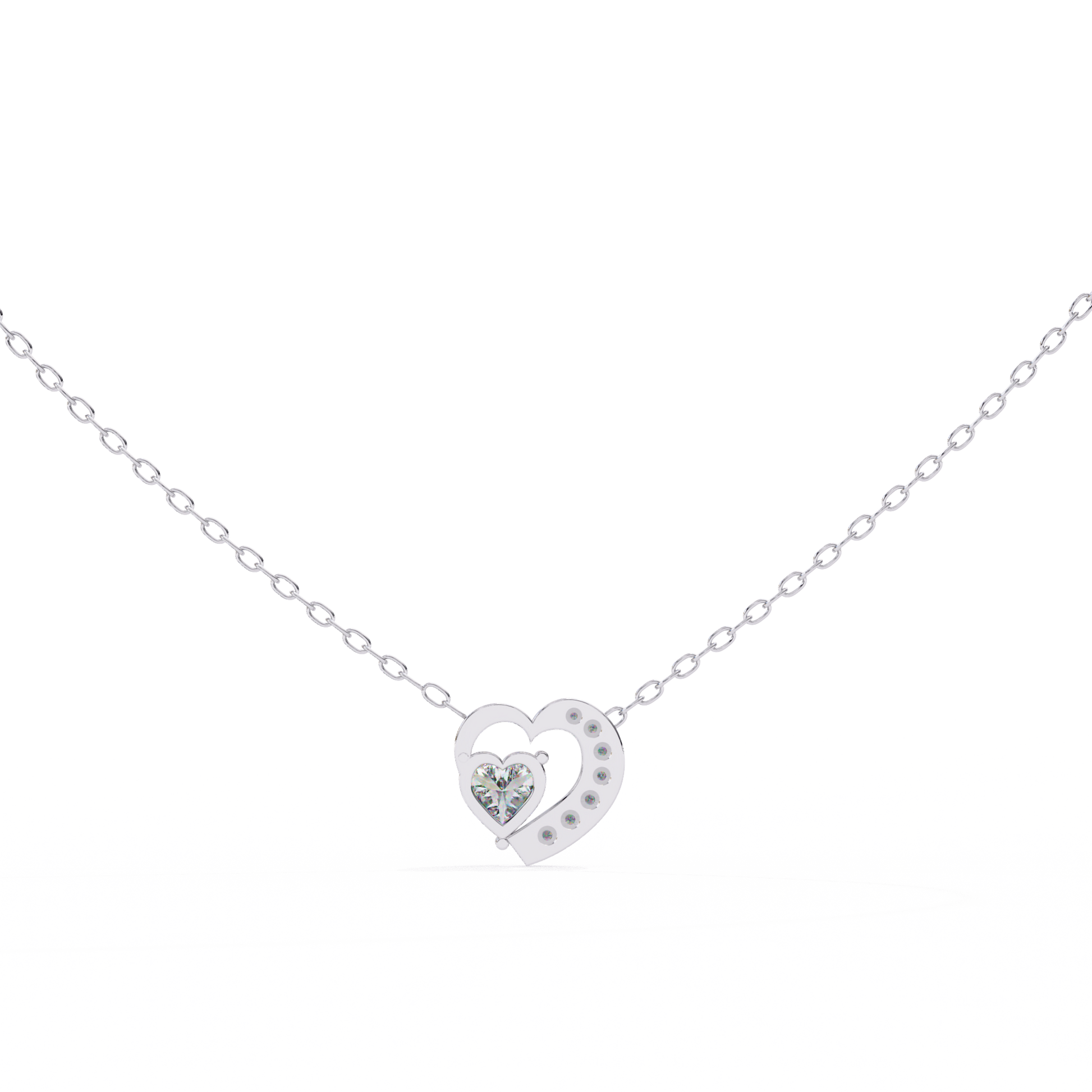 White Gold / Moissanite, White Gold / Lab Grown