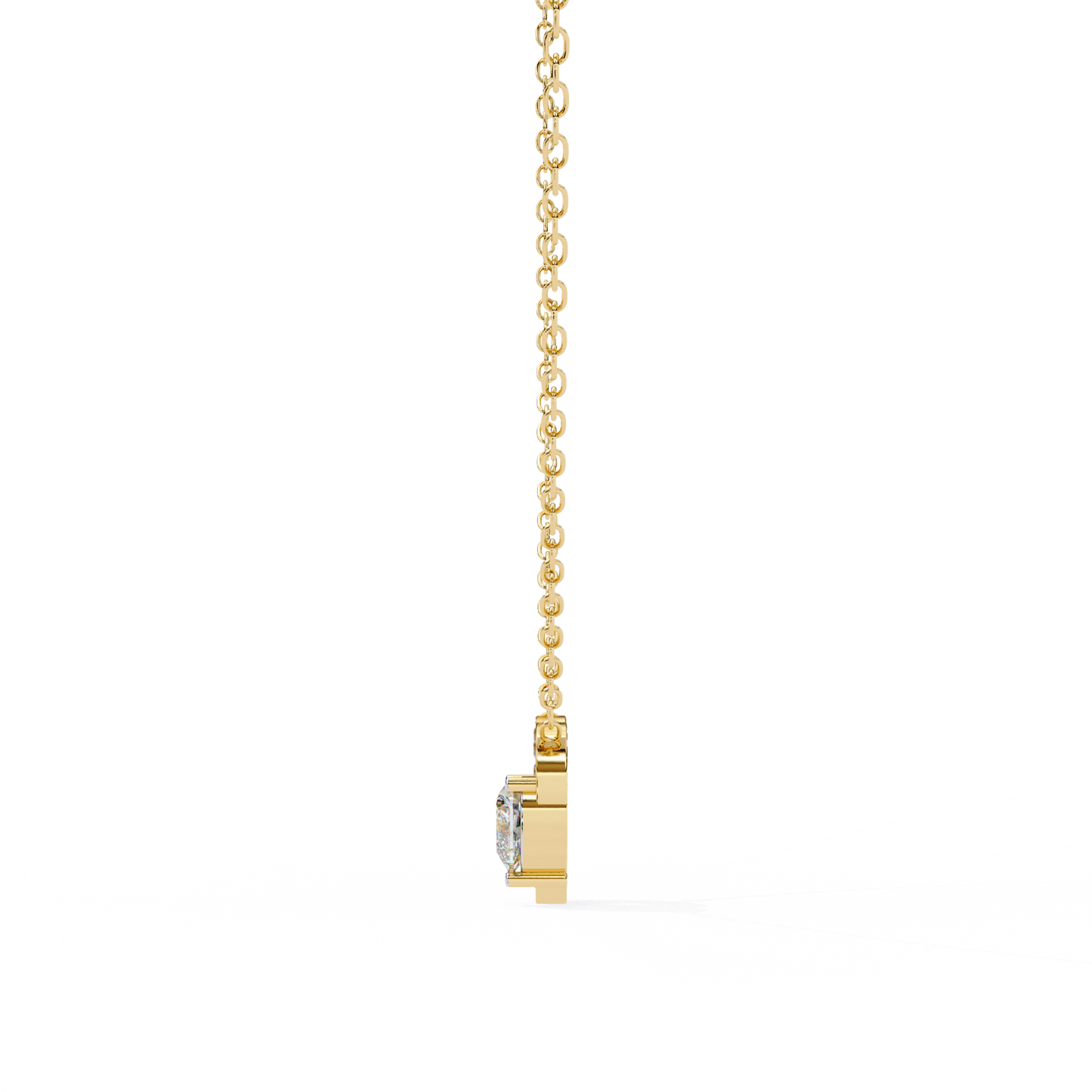 yellow gold / moissanite, yellow gold / lab grown