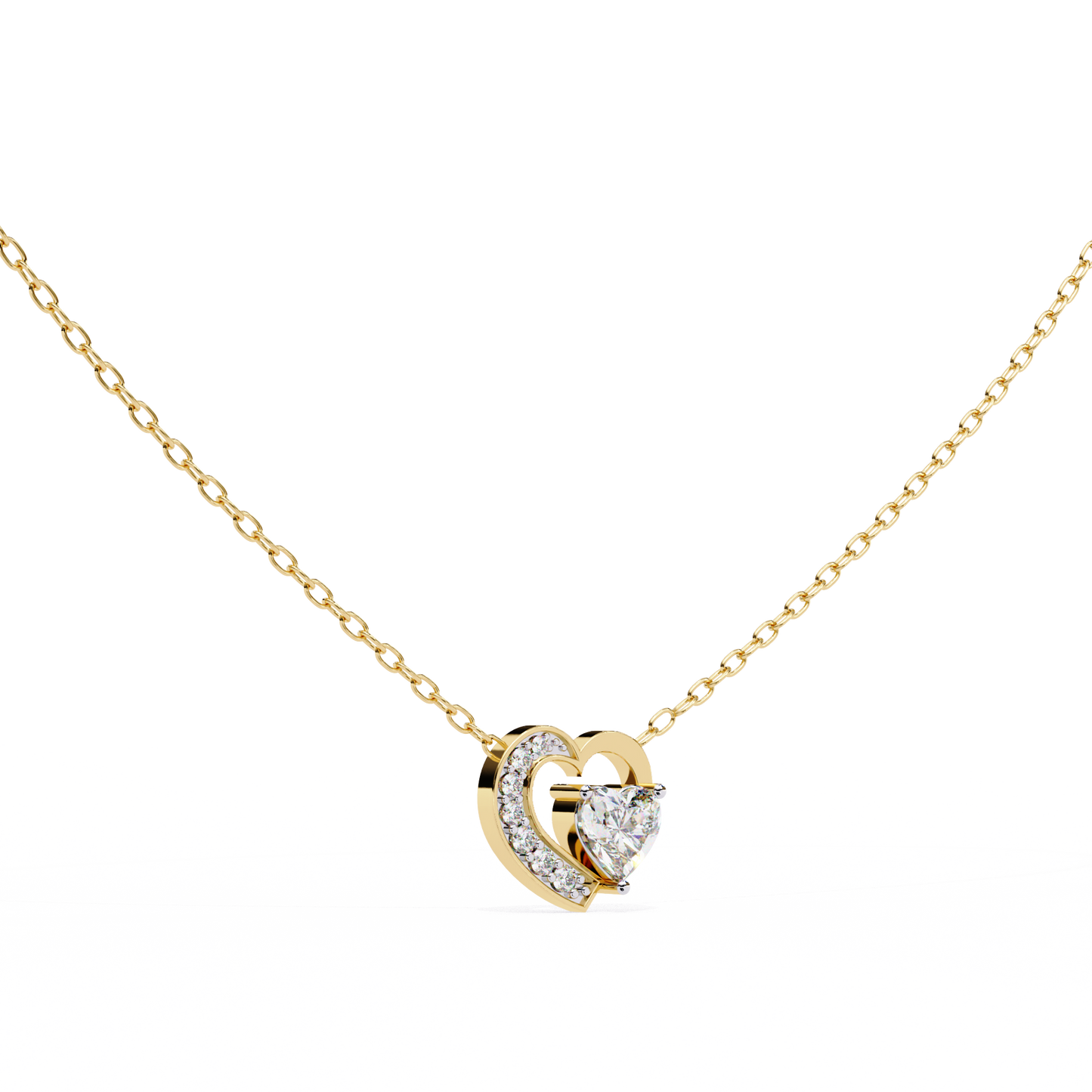 yellow gold / moissanite, yellow gold / lab grown