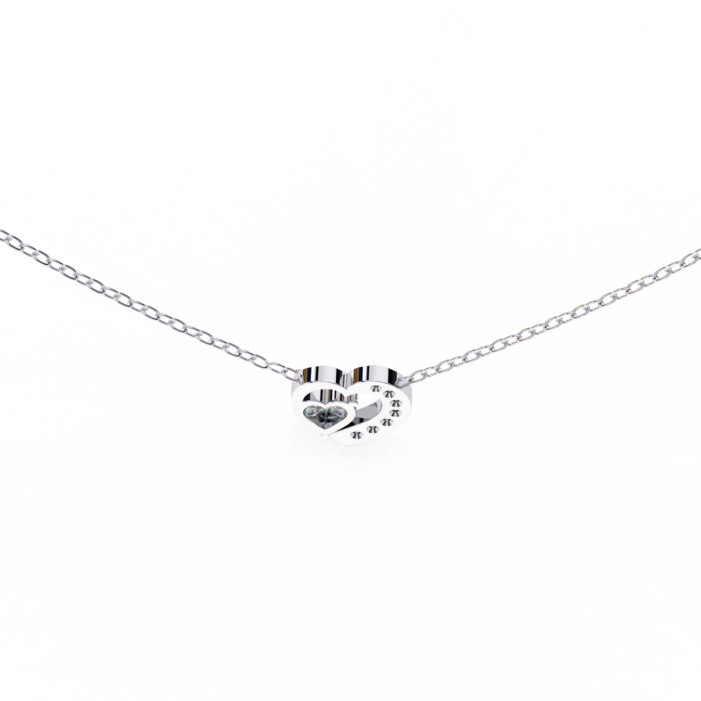 white gold / moissanite, white gold / lab grown