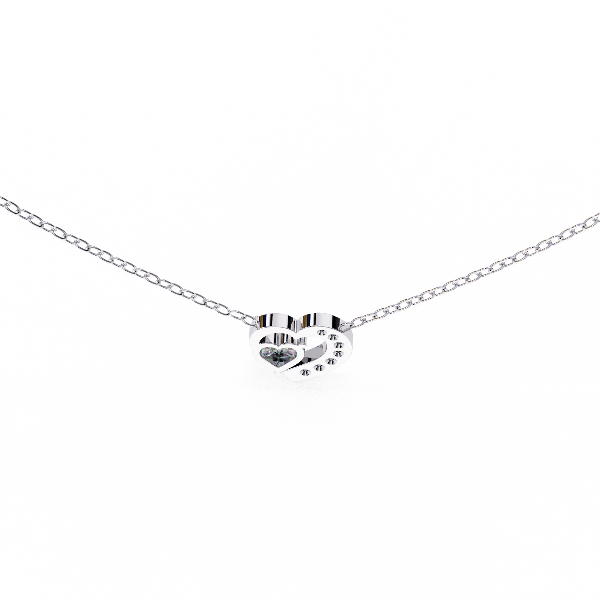 White Gold / Moissanite, White Gold / Lab Grown