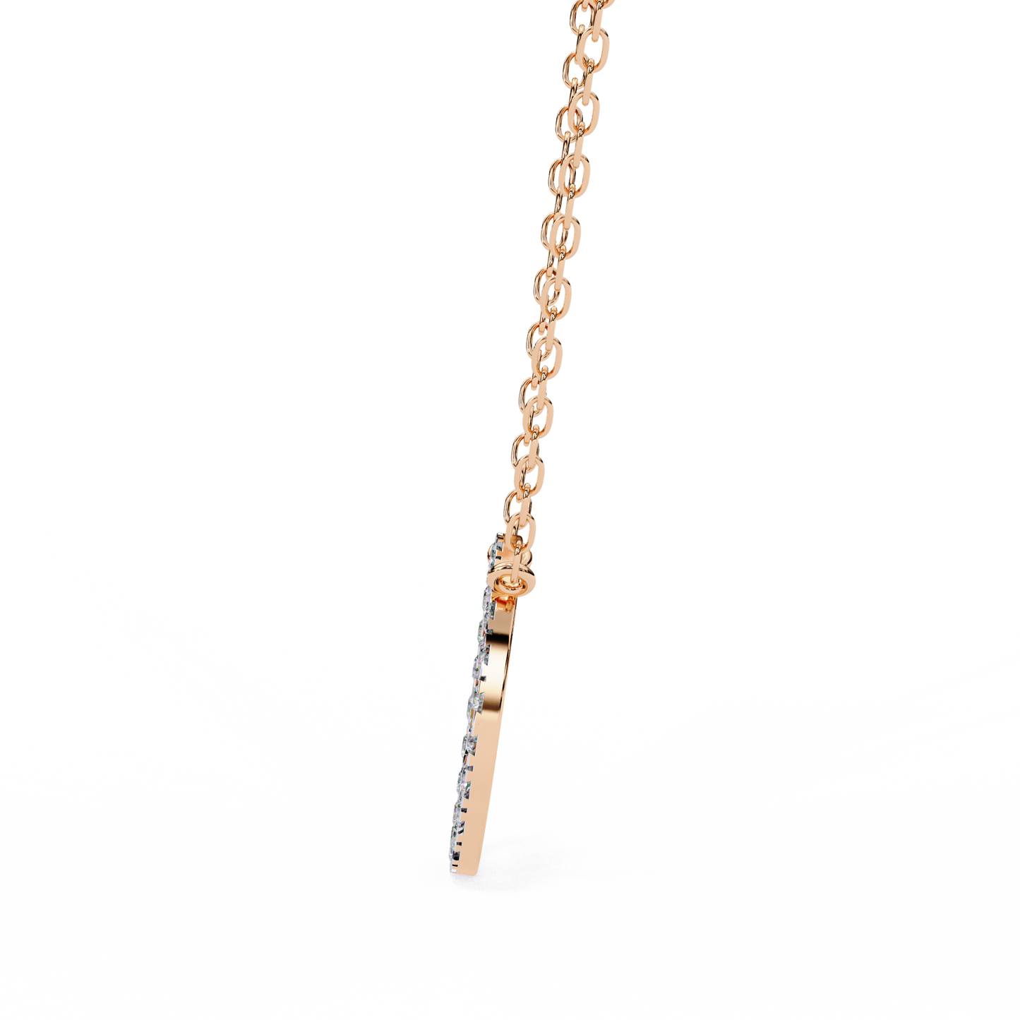 rose gold / moissanite, rose gold / lab grown