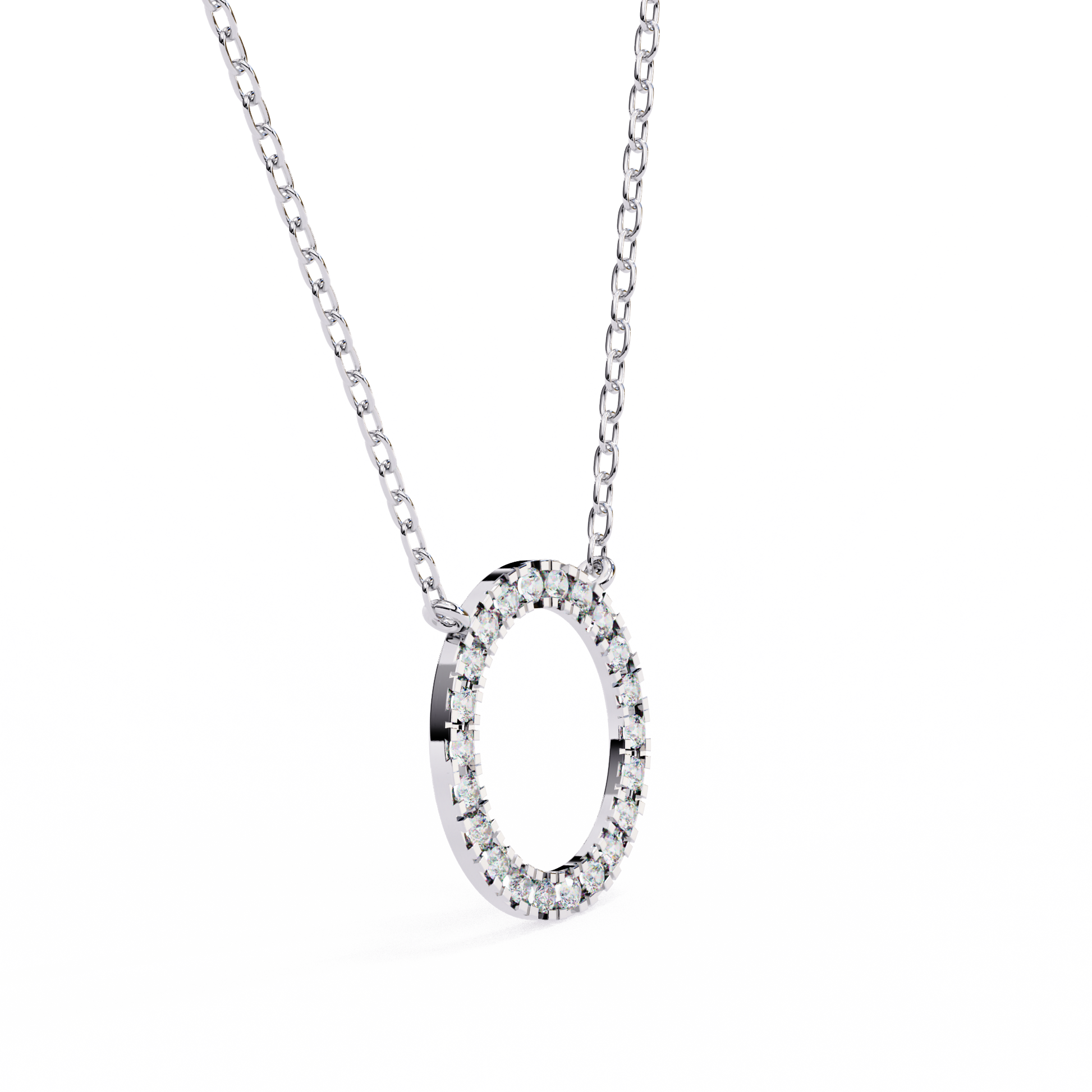 White Gold / Moissanite, White Gold / Lab Grown