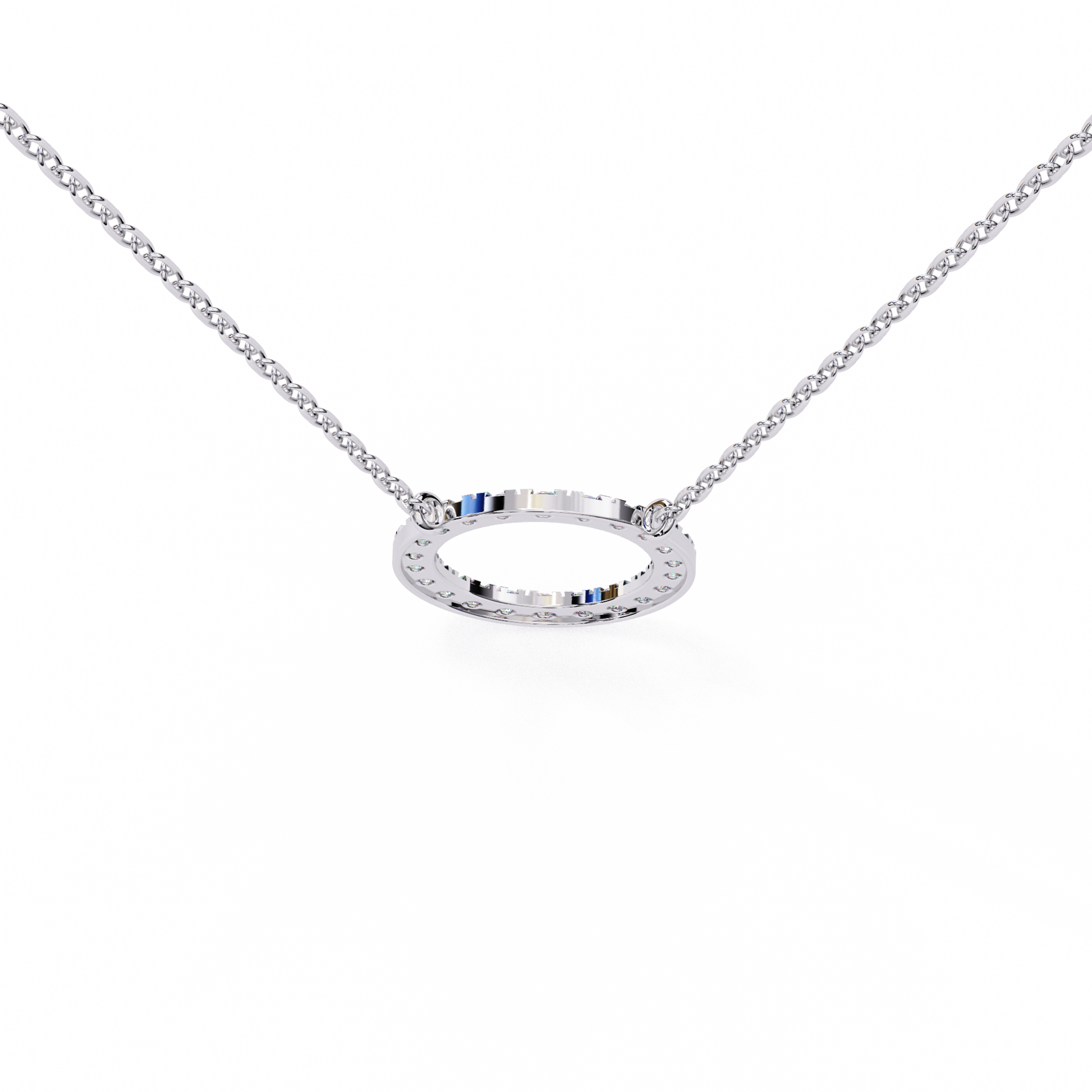 White Gold / Moissanite, White Gold / Lab Grown