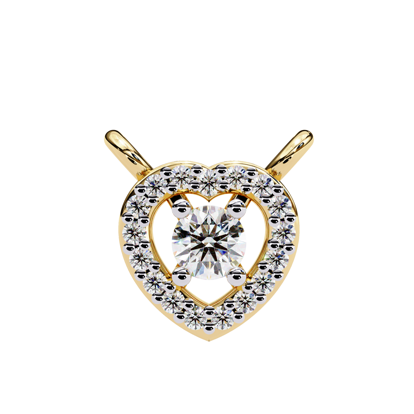 yellow gold / moissanite, yellow gold / lab grown