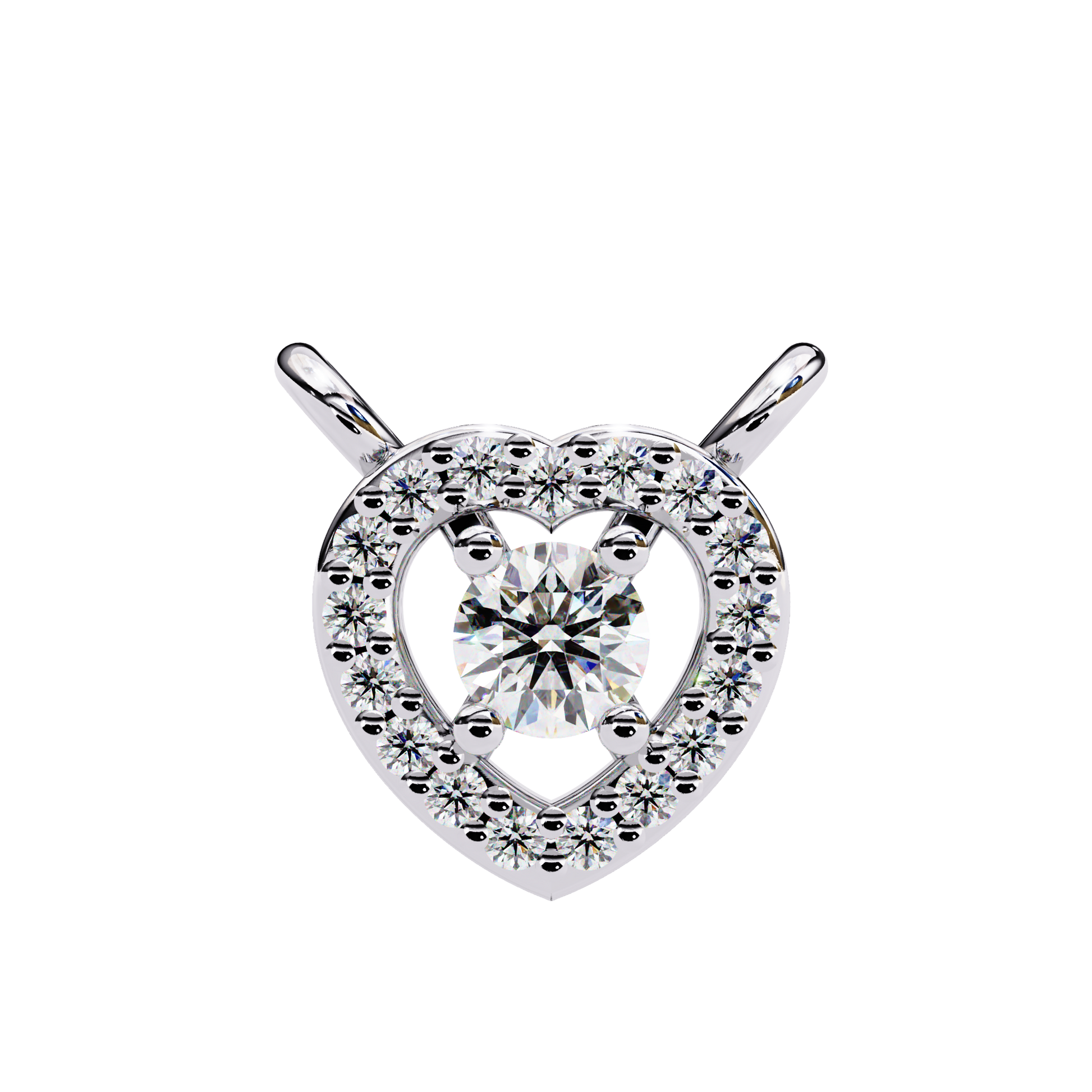 White Gold / Moissanite, White Gold / Lab Grown