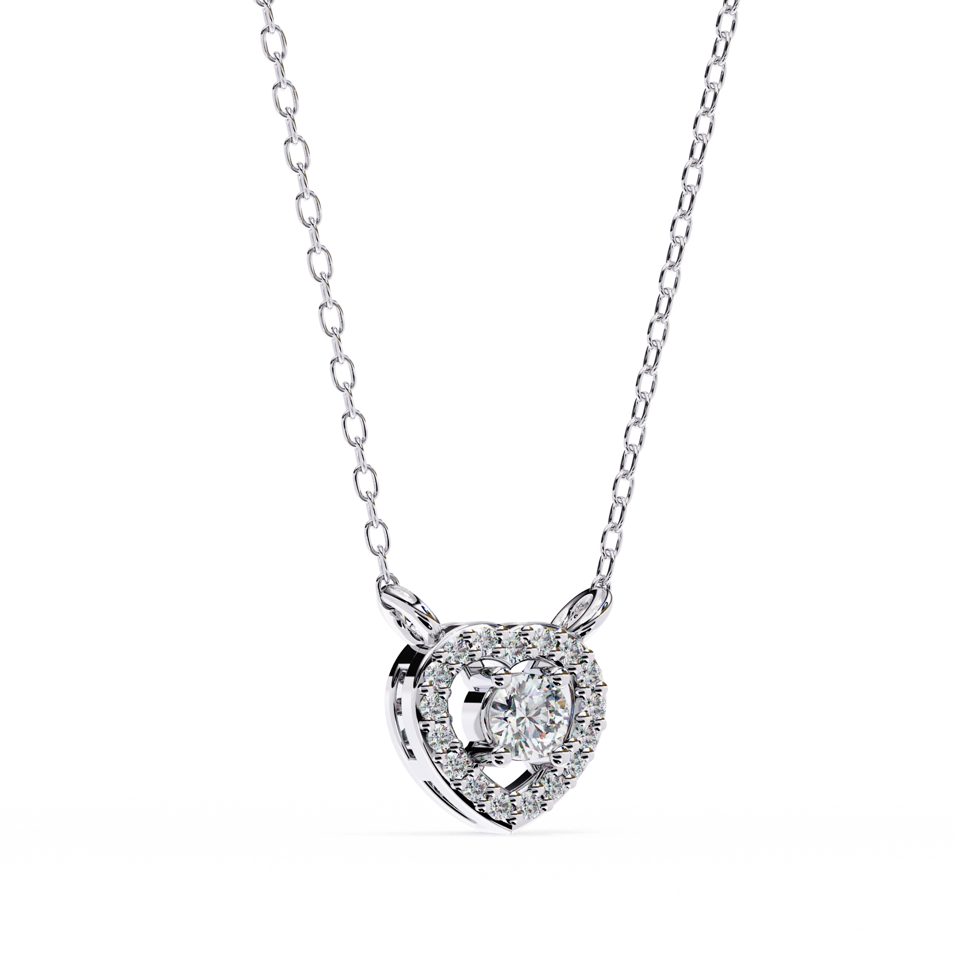 White Gold / Moissanite, White Gold / Lab Grown