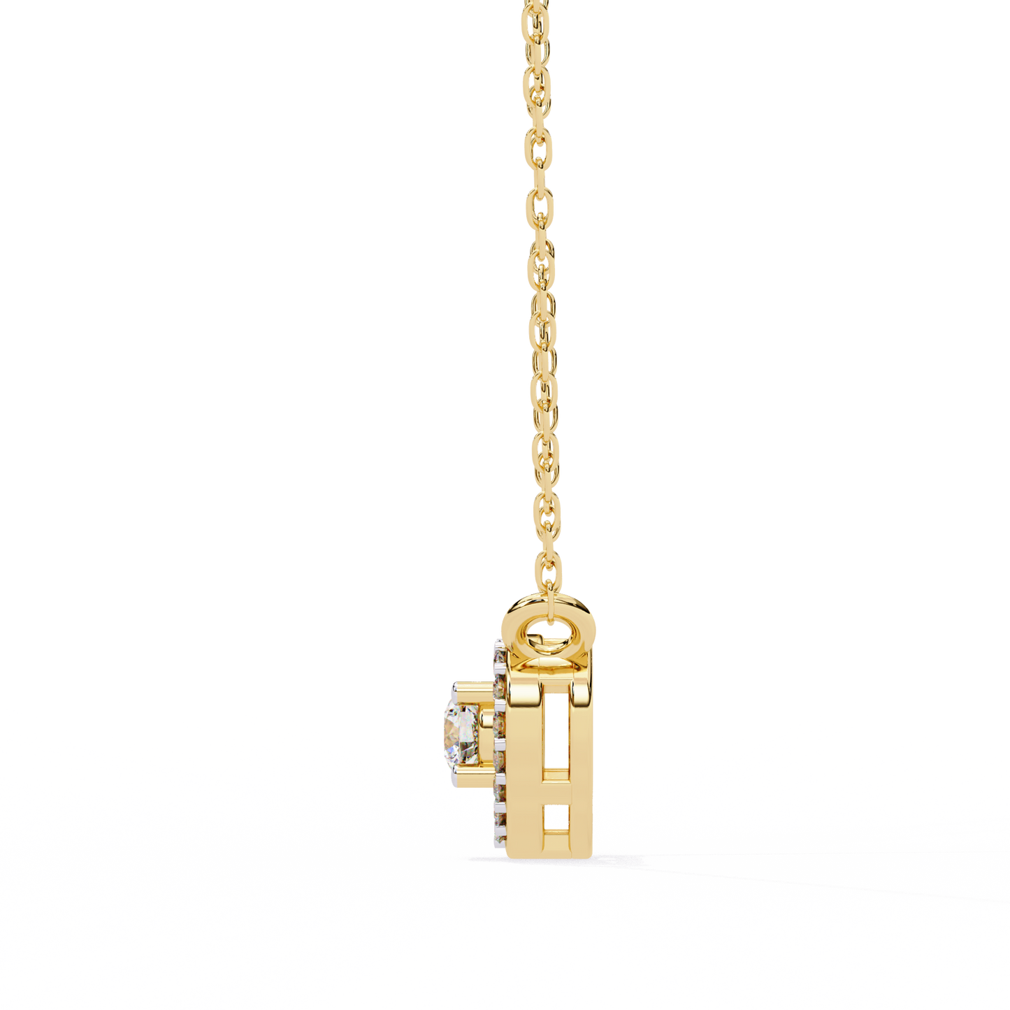 yellow gold / moissanite, yellow gold / lab grown