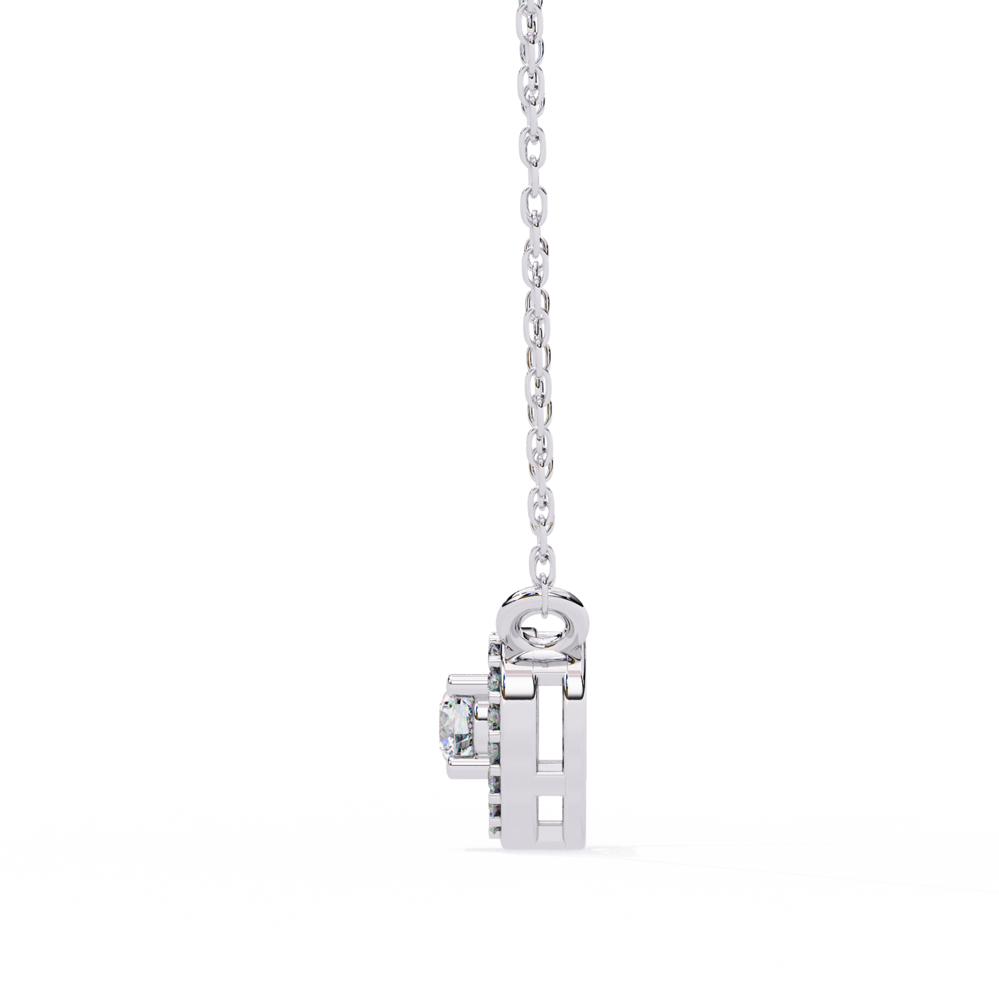 white gold / moissanite, white gold / lab grown