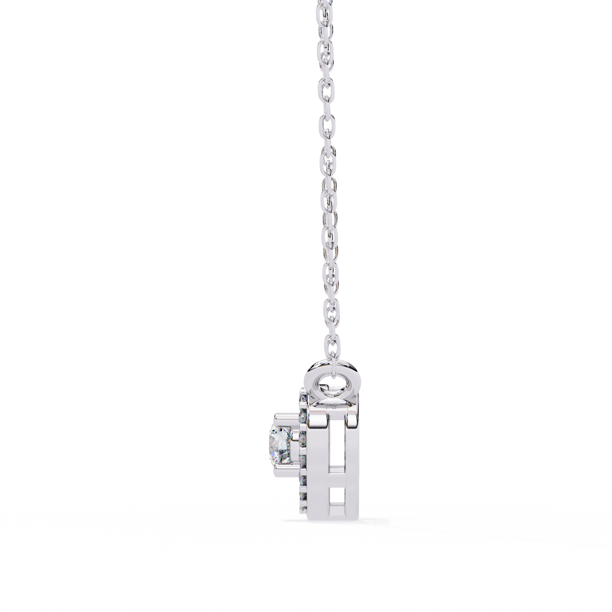 White Gold / Moissanite, White Gold / Lab Grown