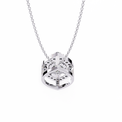 White Gold / Moissanite, White Gold / Lab Grown