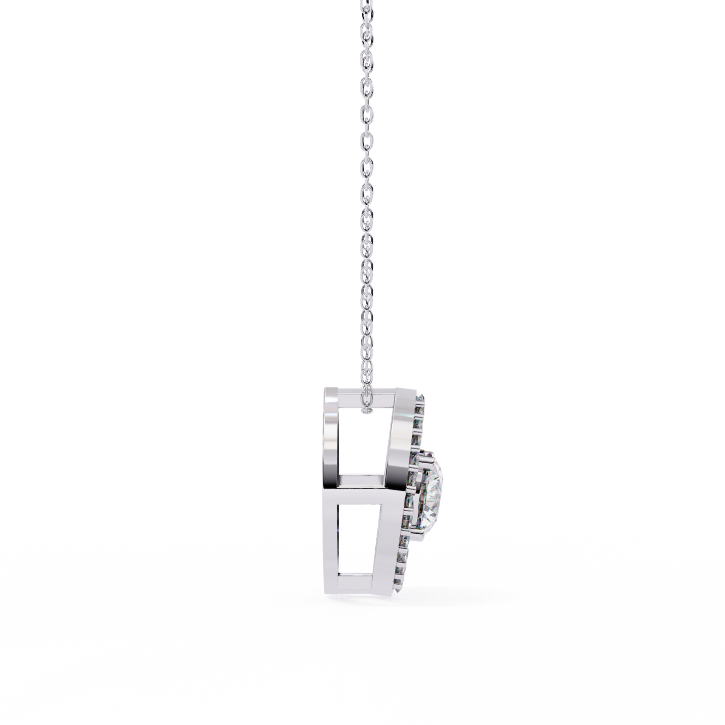 white gold / moissanite, white gold / lab grown