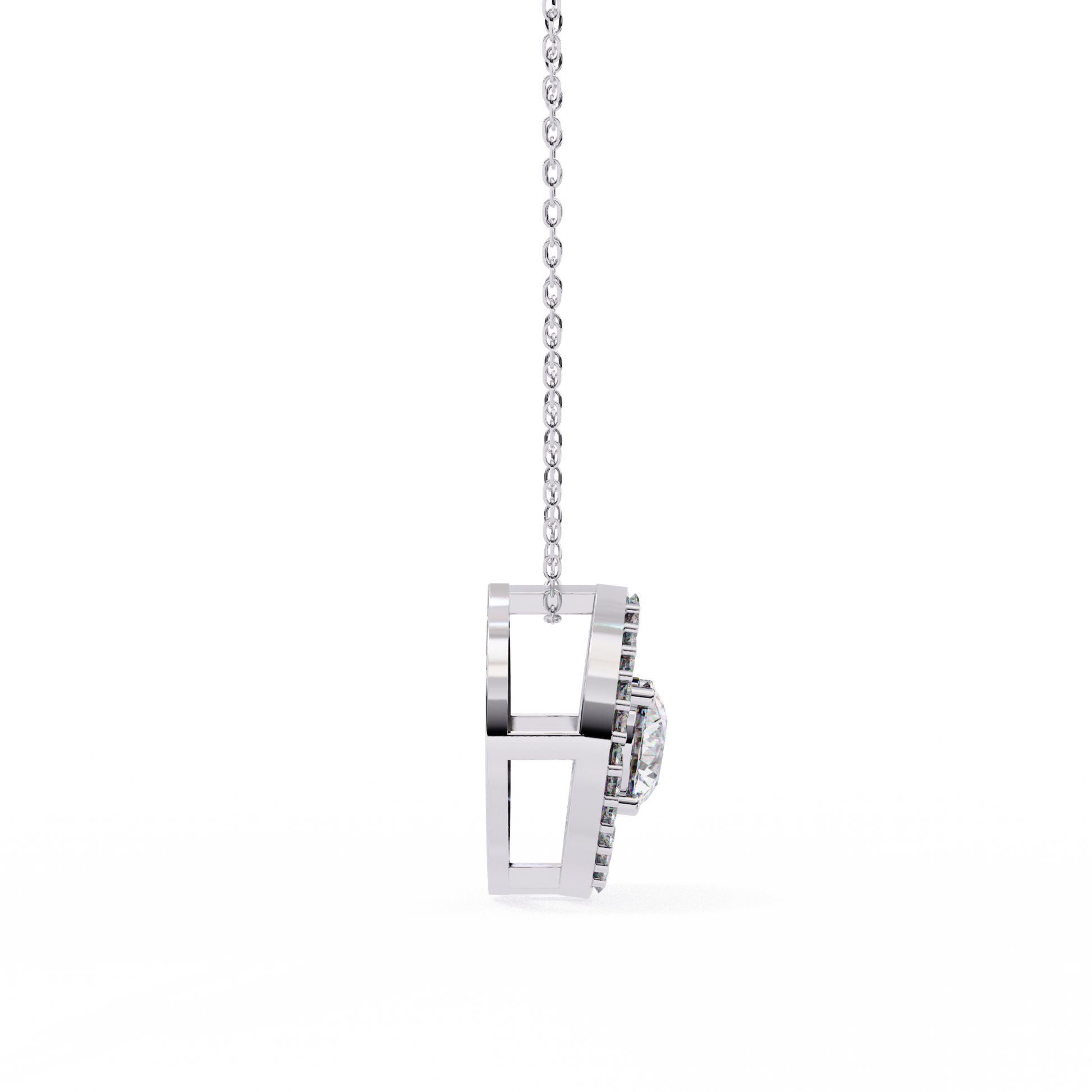 White Gold / Moissanite, White Gold / Lab Grown