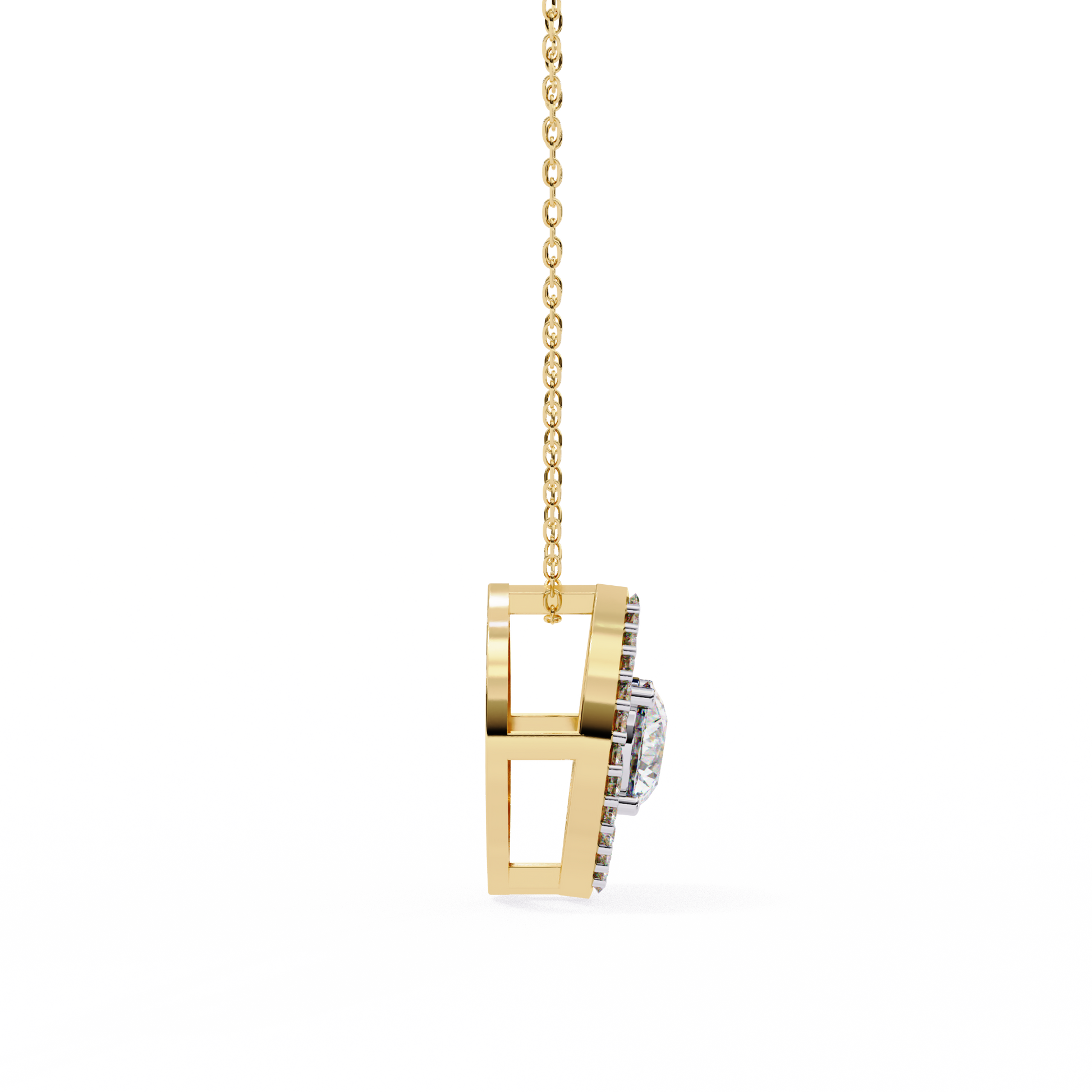 Yellow Gold / Moissanite, Yellow Gold / Lab Grown