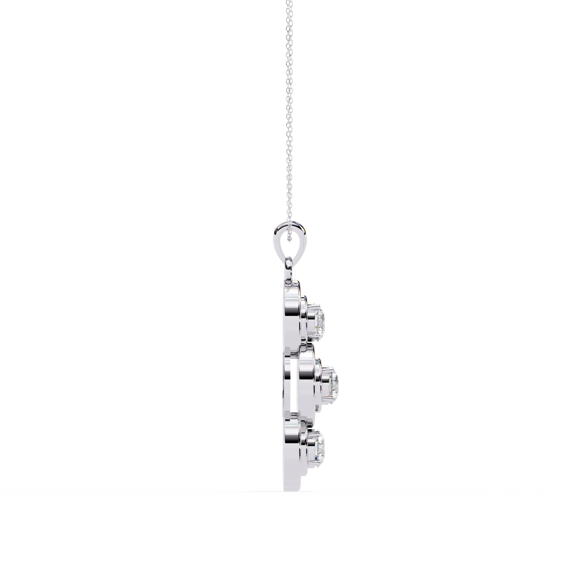 White Gold / Moissanite, White Gold / Lab Grown