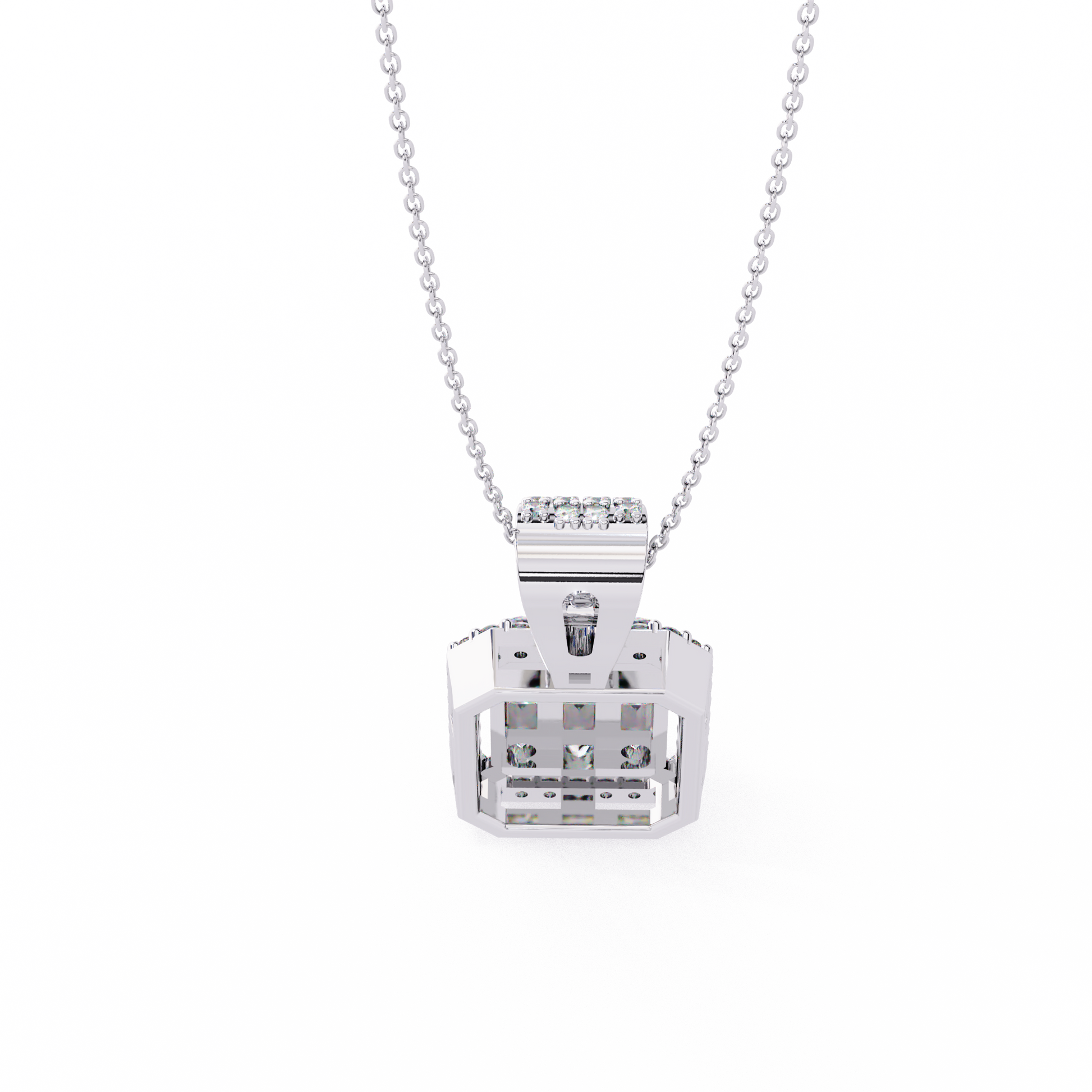 White Gold / Moissanite, White Gold / Lab Grown