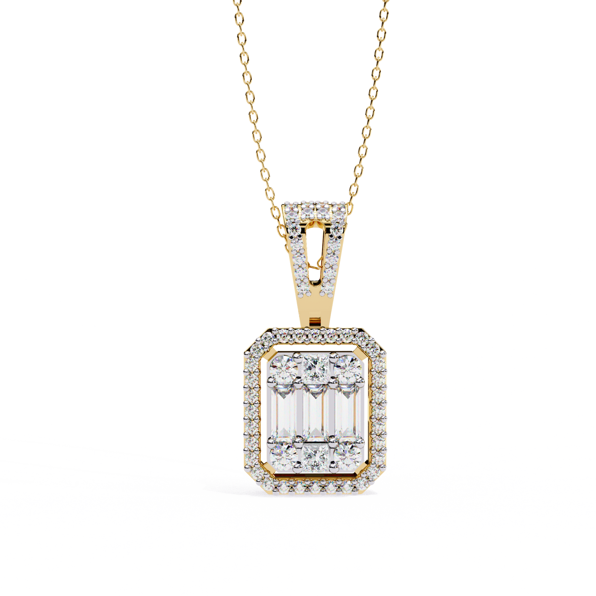 Yellow Gold / Moissanite, Yellow Gold / Lab Grown