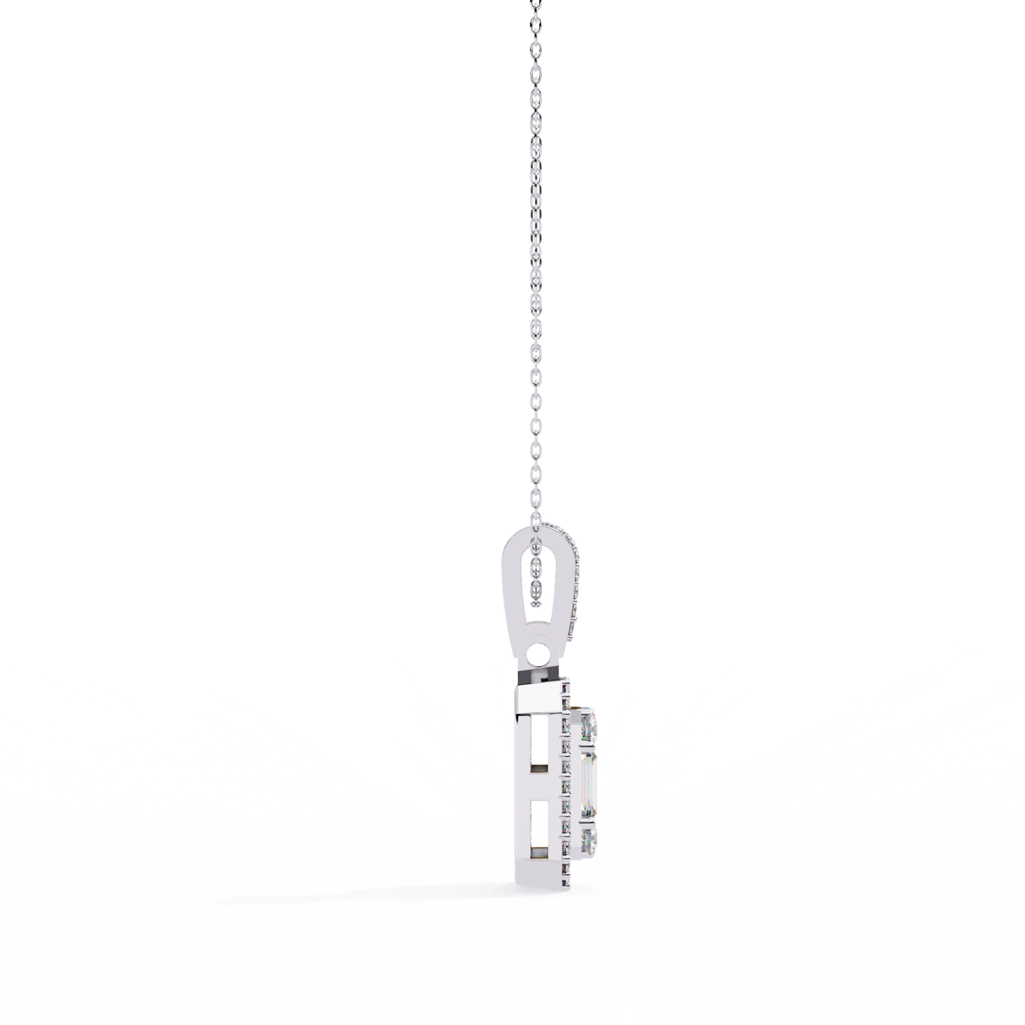 white gold / moissanite, white gold / lab grown