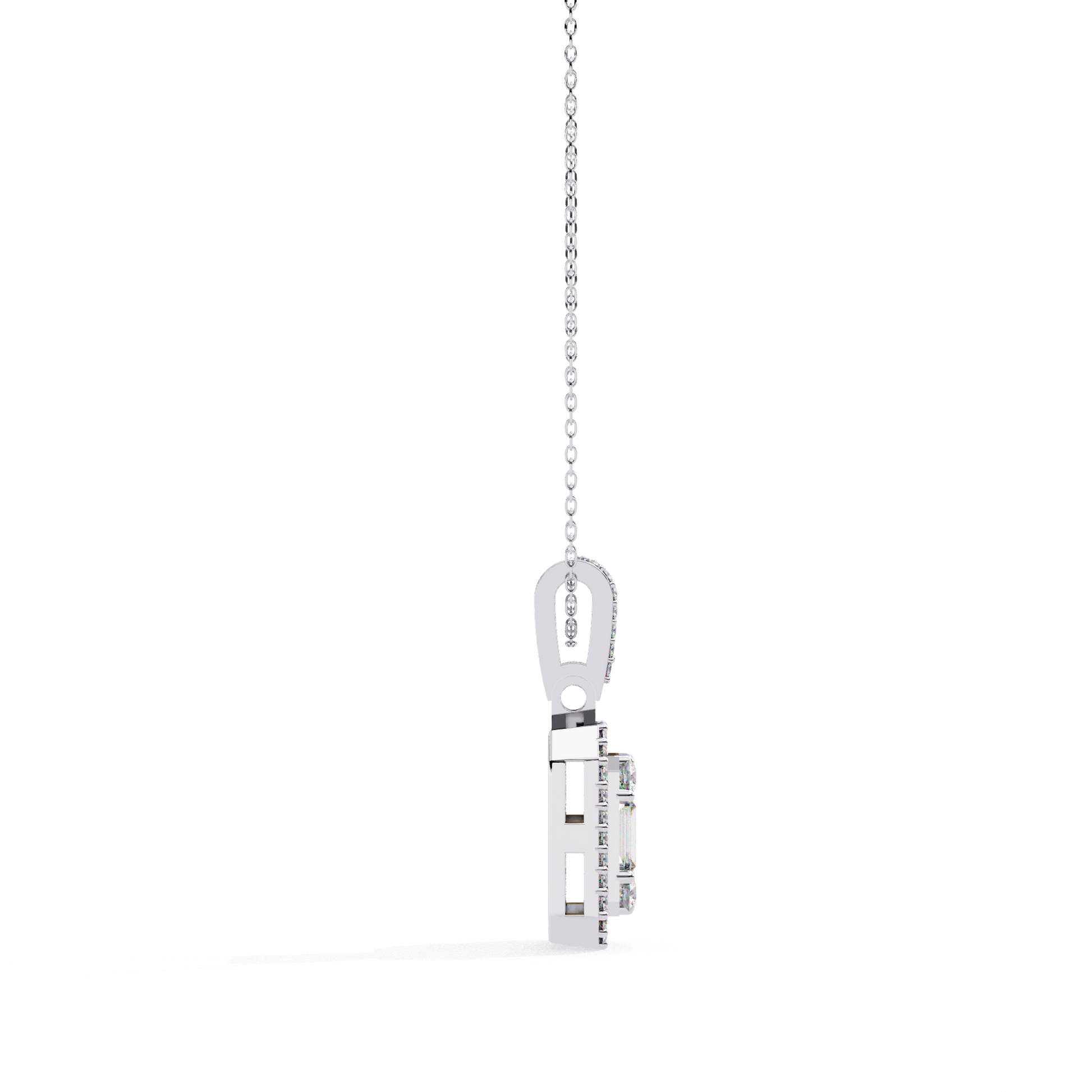 White Gold / Moissanite, White Gold / Lab Grown