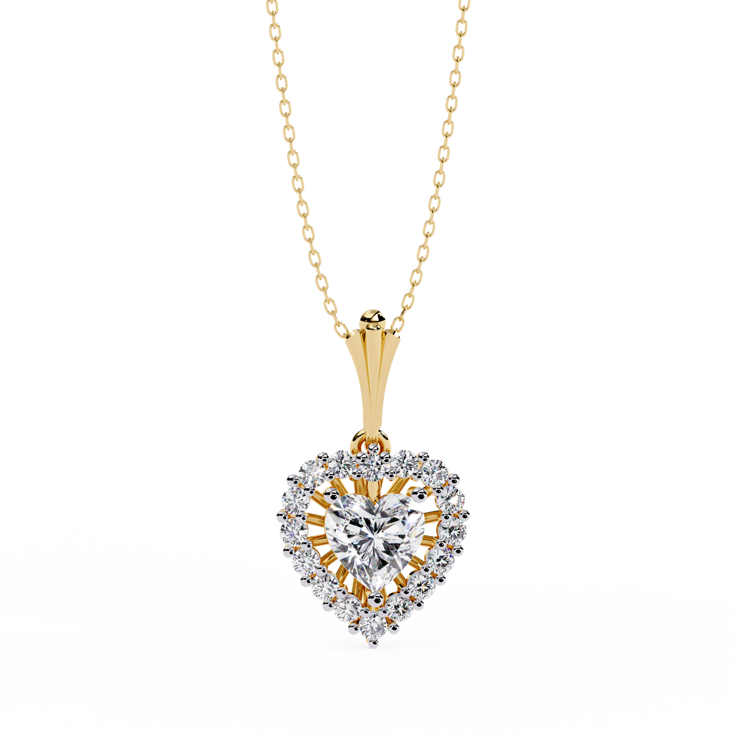 yellow gold / moissanite, yellow gold / lab grown
