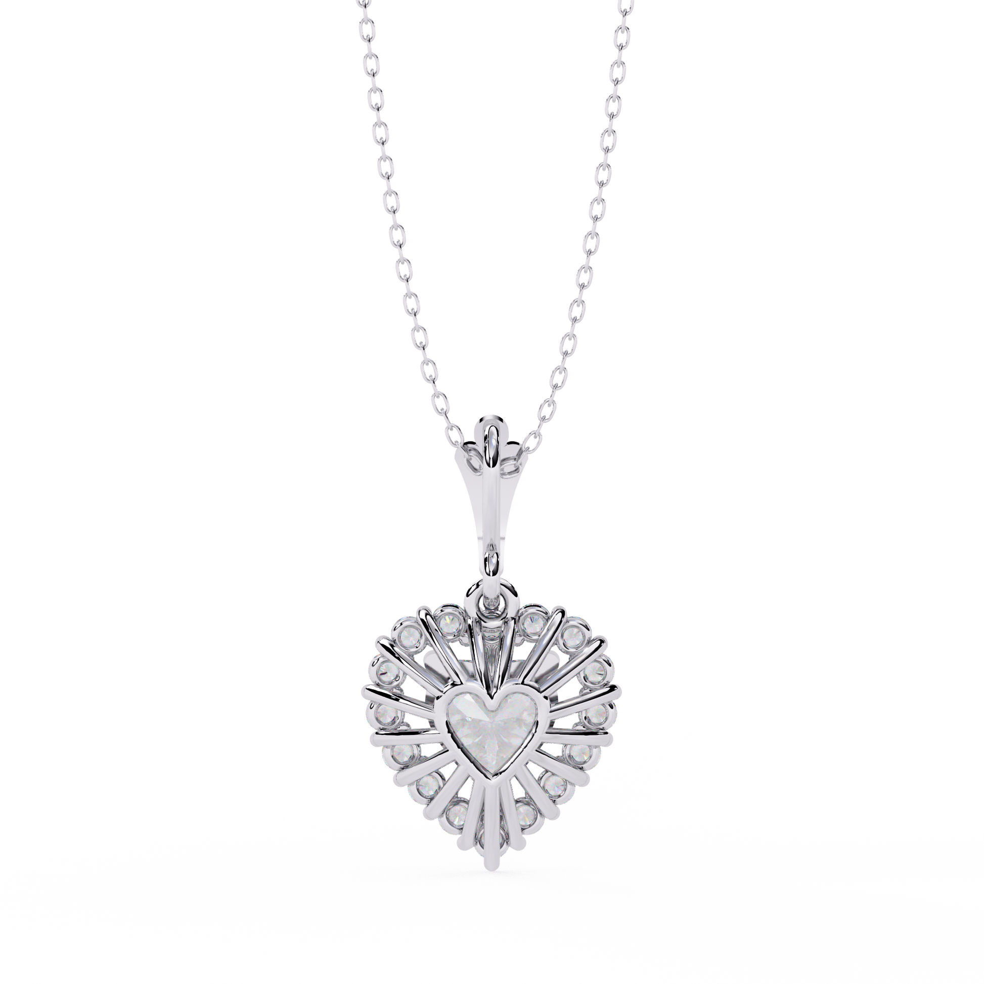 White Gold / Moissanite, White Gold / Lab Grown