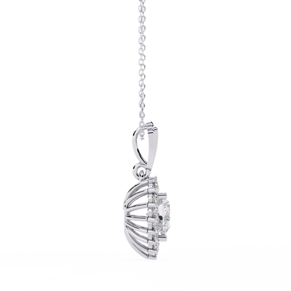 White Gold / Moissanite, White Gold / Lab Grown