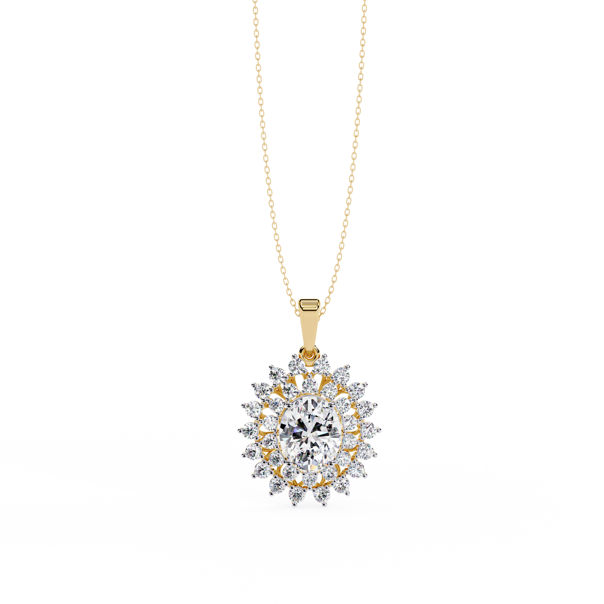 Yellow Gold / Moissanite, Yellow Gold / Lab Grown