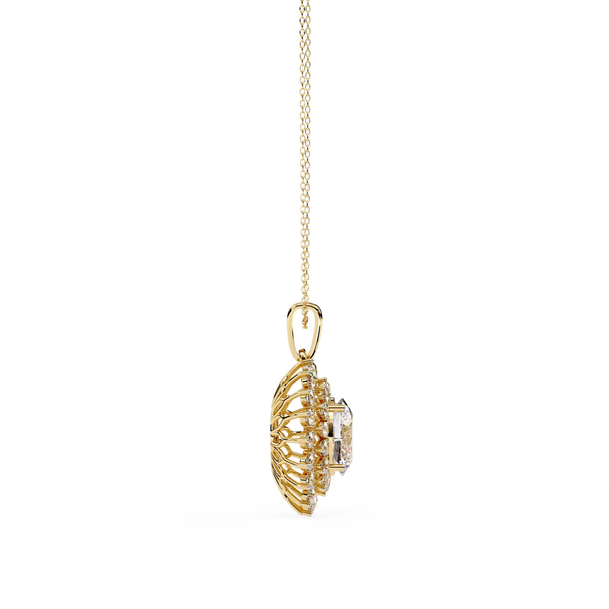 Yellow Gold / Moissanite, Yellow Gold / Lab Grown