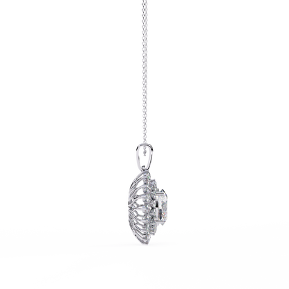 White Gold / Moissanite, White Gold / Lab Grown