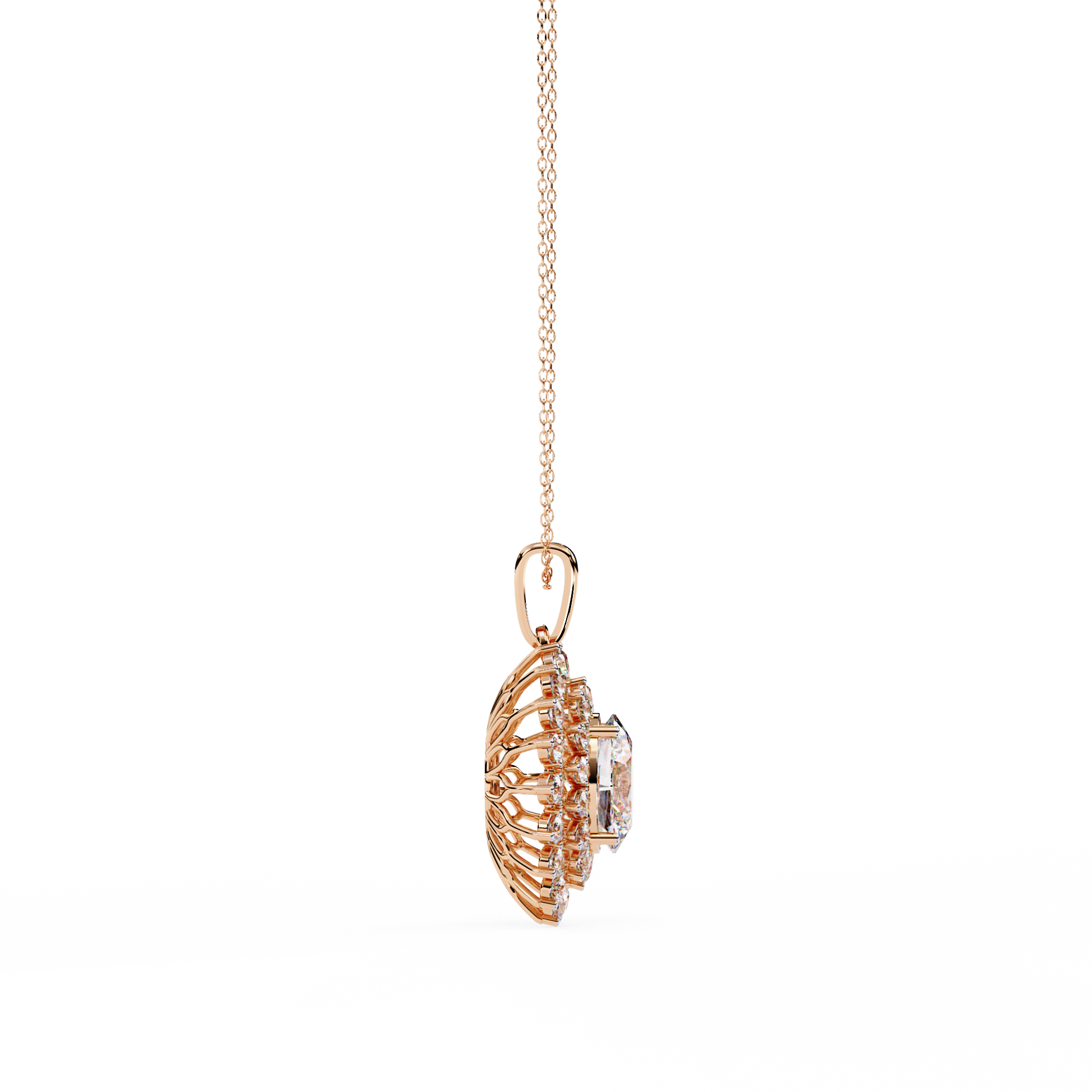 Rose Gold / Moissanite, Rose Gold / Lab Grown