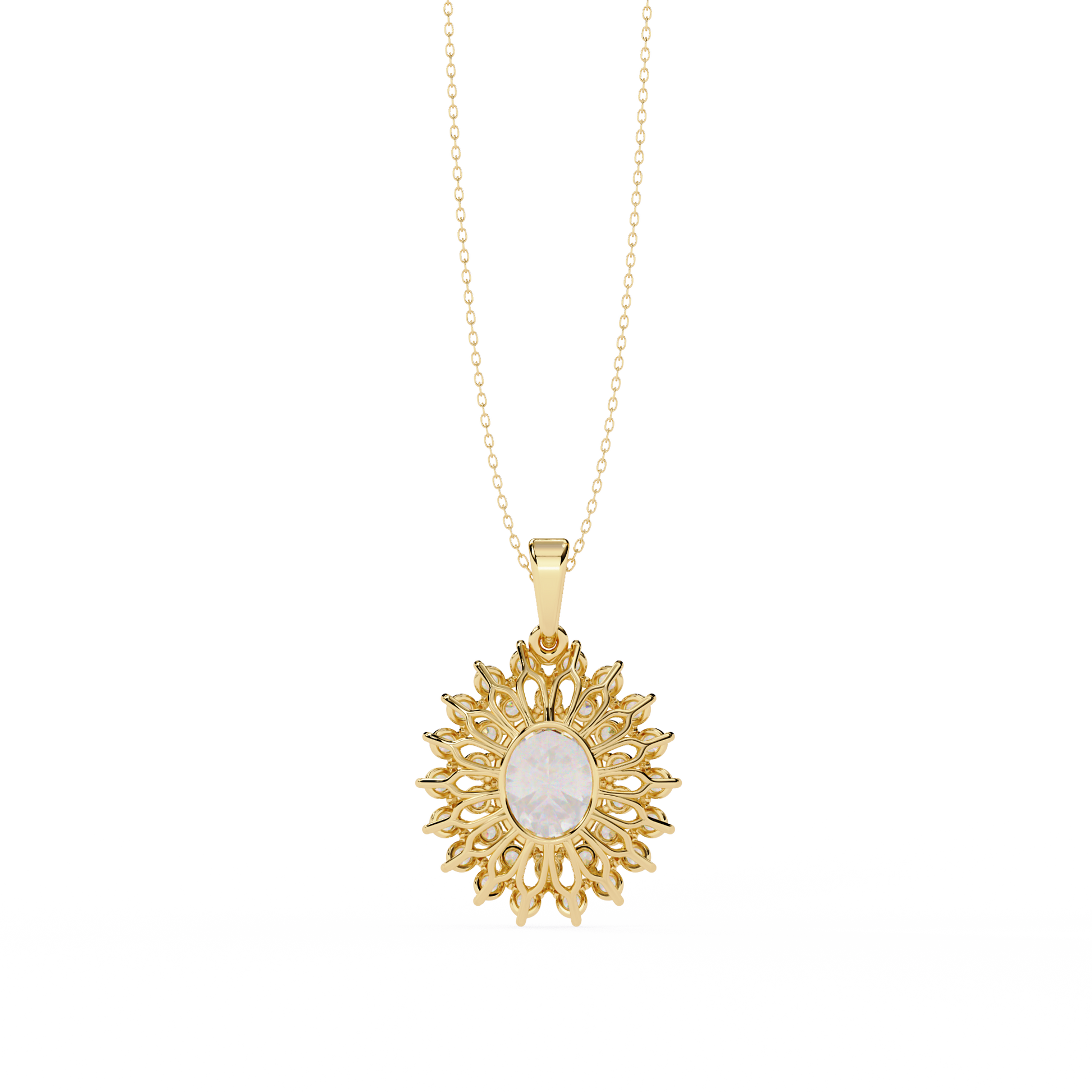 Yellow Gold / Moissanite, Yellow Gold / Lab Grown