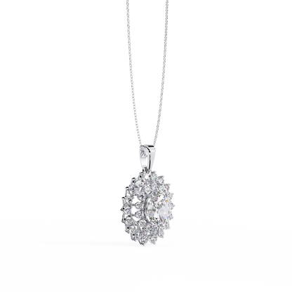 White Gold / Moissanite, White Gold / Lab Grown