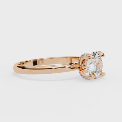 Round Diamond Solitaire with Prong Set Engagement Ring