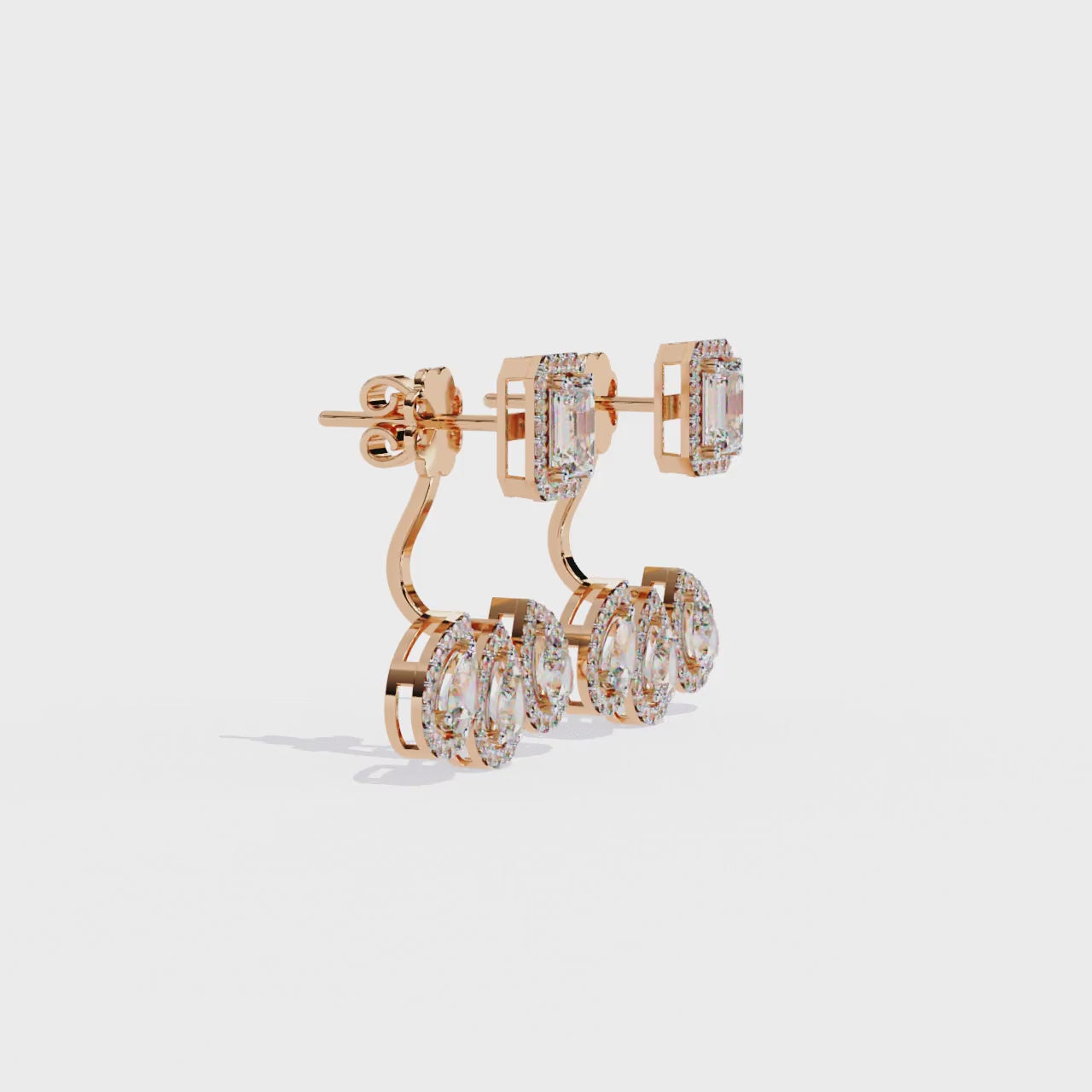 Rose Gold / Moissanite, Rose Gold / Lab Grown