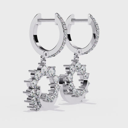 White Gold / Moissanite, White Gold / Lab Grown