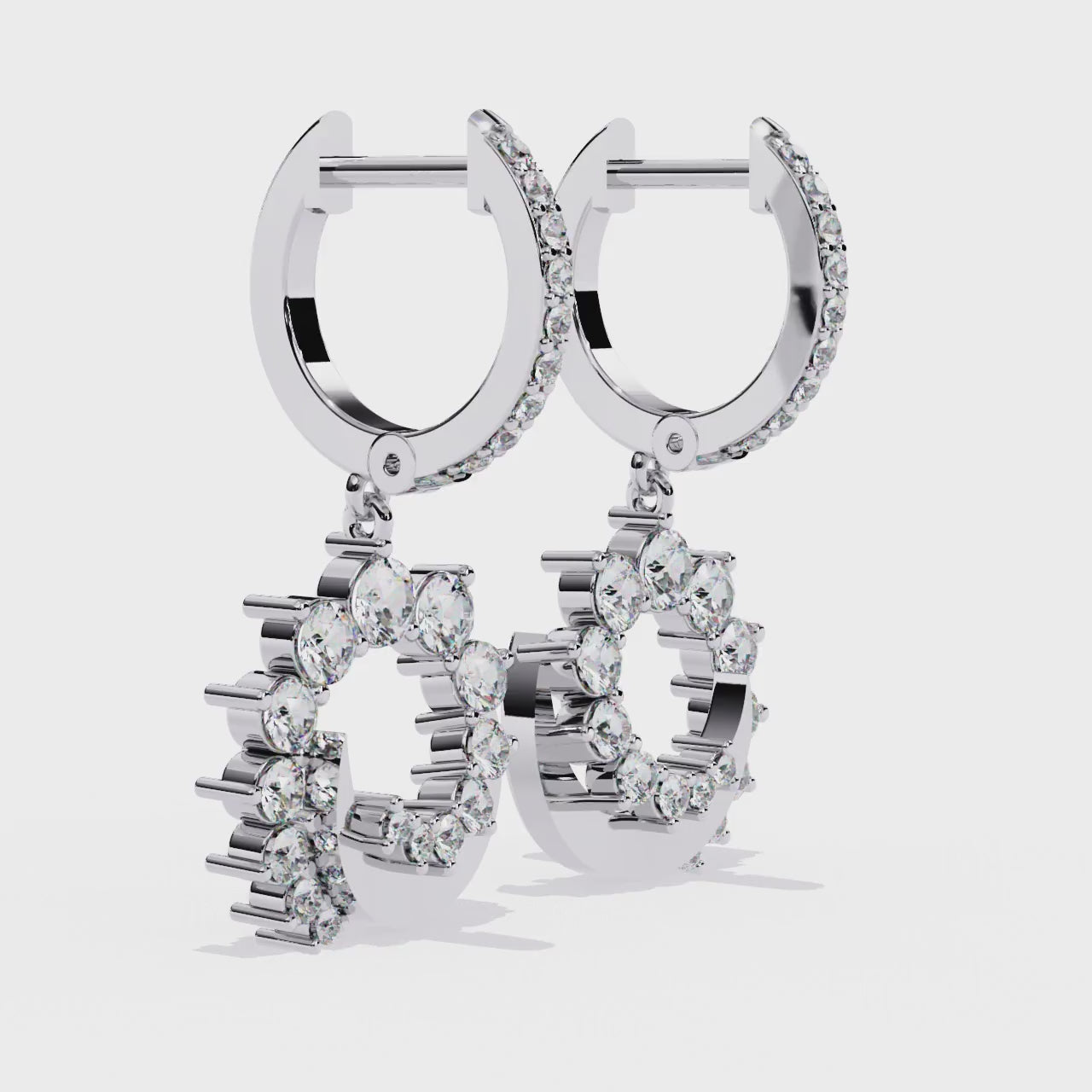 White Gold / Moissanite, White Gold / Lab Grown