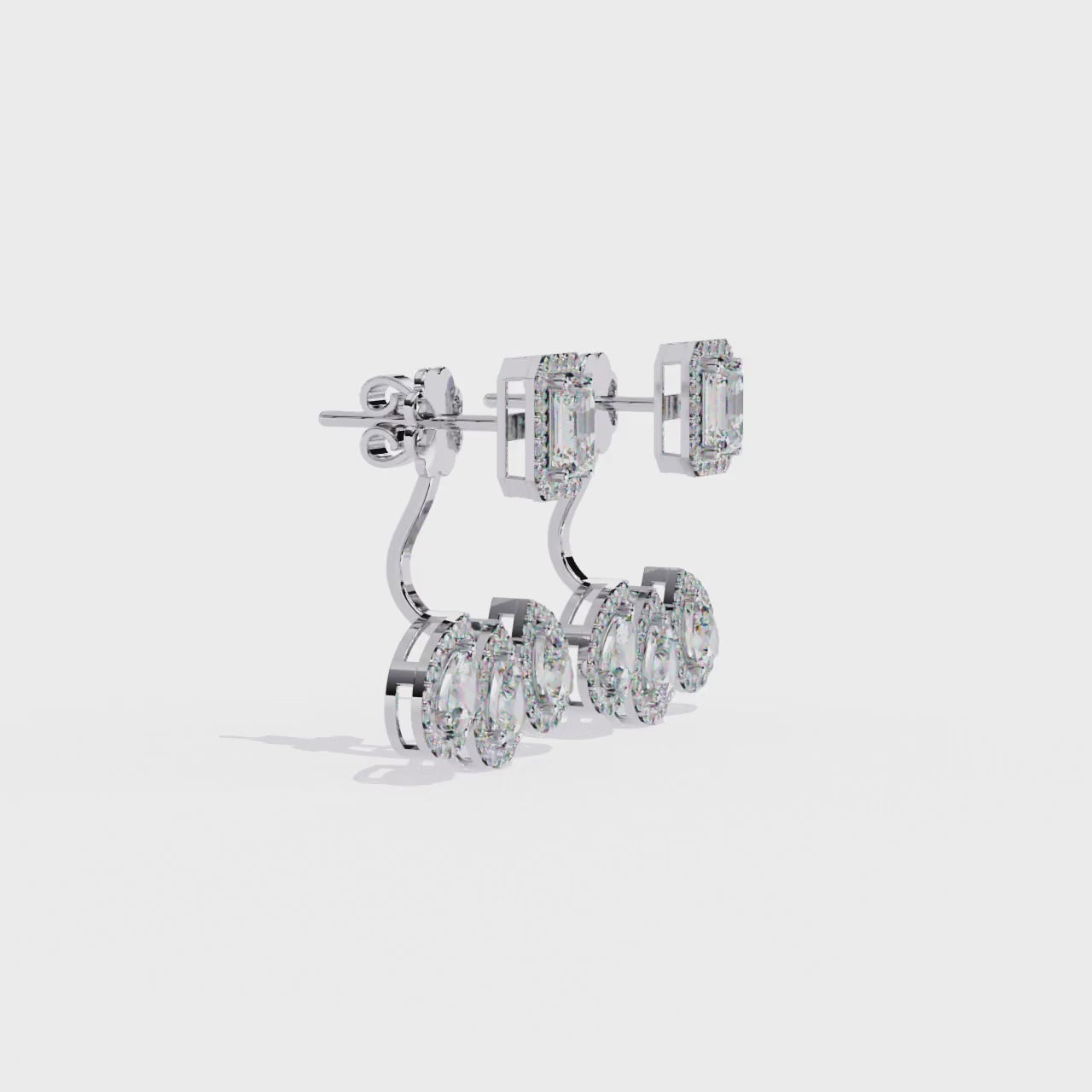 White Gold / Moissanite, White Gold / Lab Grown