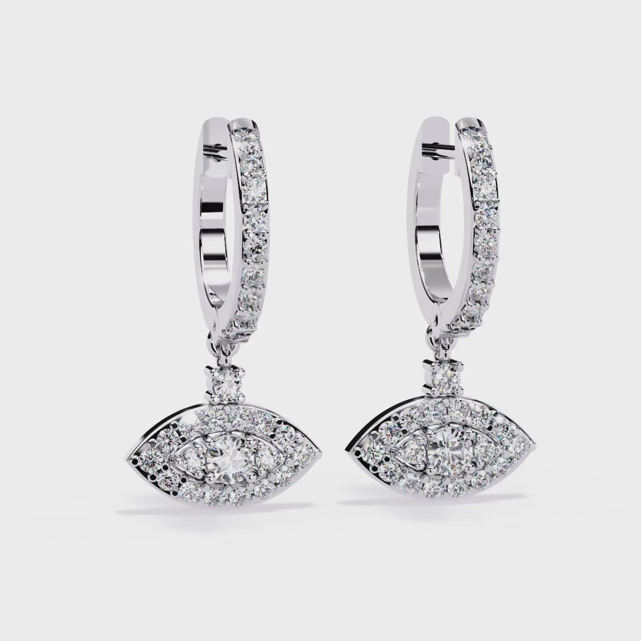 White Gold / Moissanite, White Gold / Lab Grown
