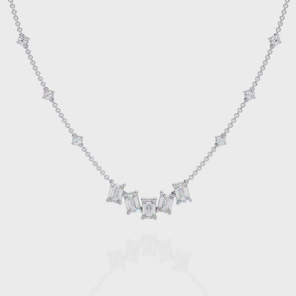 White Gold / Moissanite, White Gold / Lab Grown