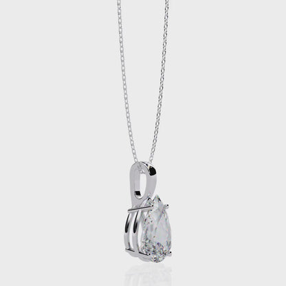 2.06 CT Pear Solitaire Pendant with Chain