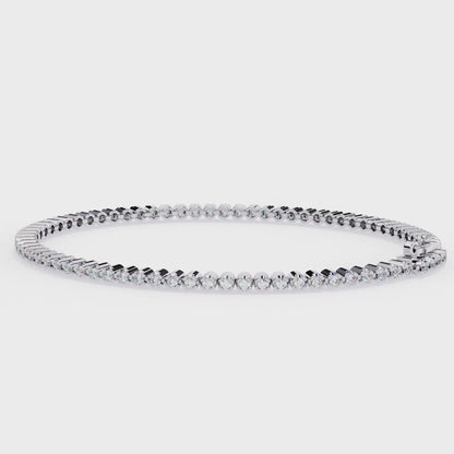 1.30 CT Sparkling Round Diamond Tennis Bracelet
