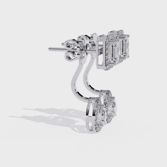 White Gold / Moissanite, White Gold / Lab Grown