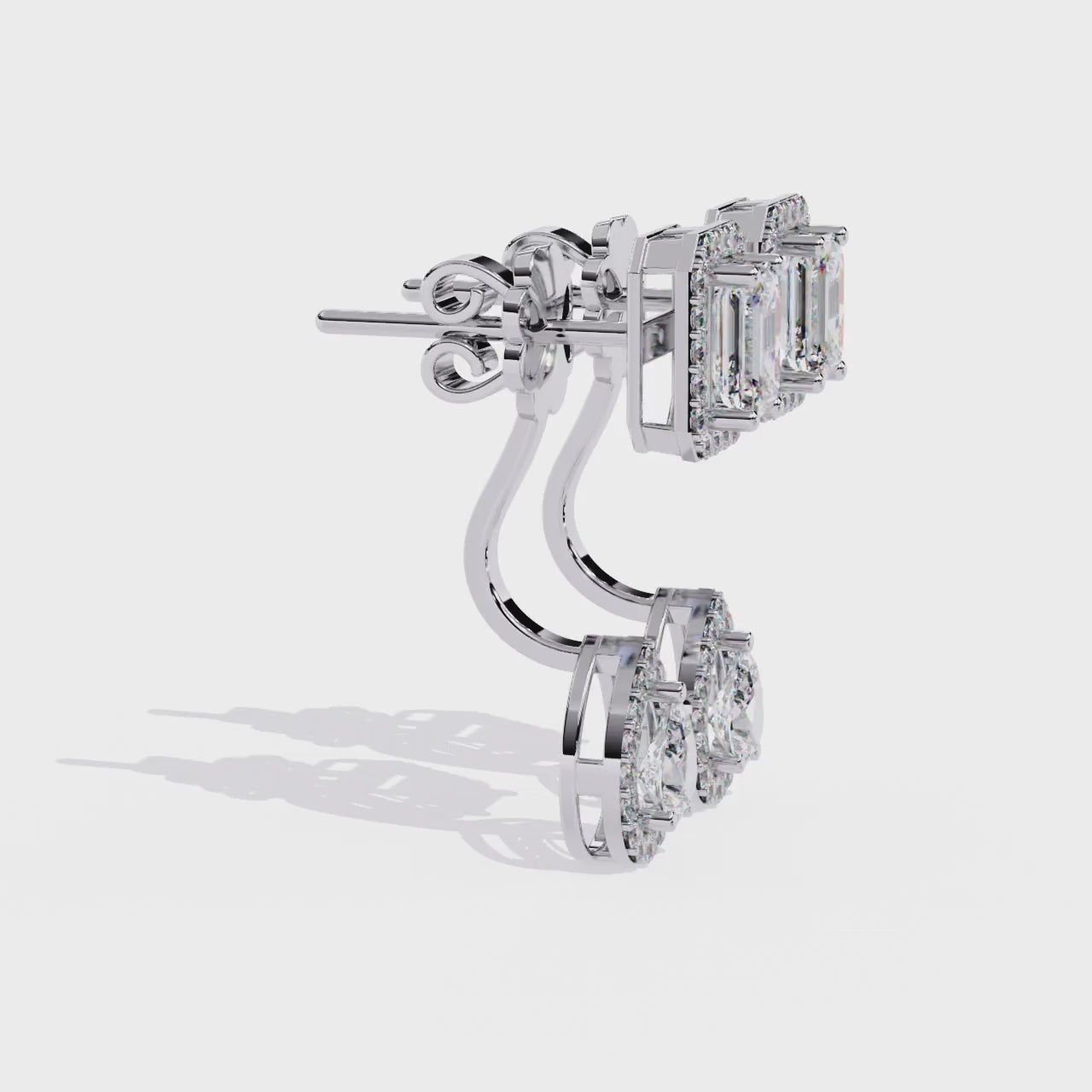 White Gold / Moissanite, White Gold / Lab Grown