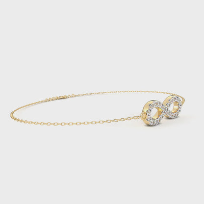0.45 CT Infinity Round Brilliant Diamond Bracelet