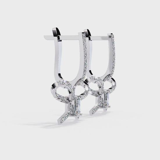 White Gold / Moissanite, White Gold / Lab Grown