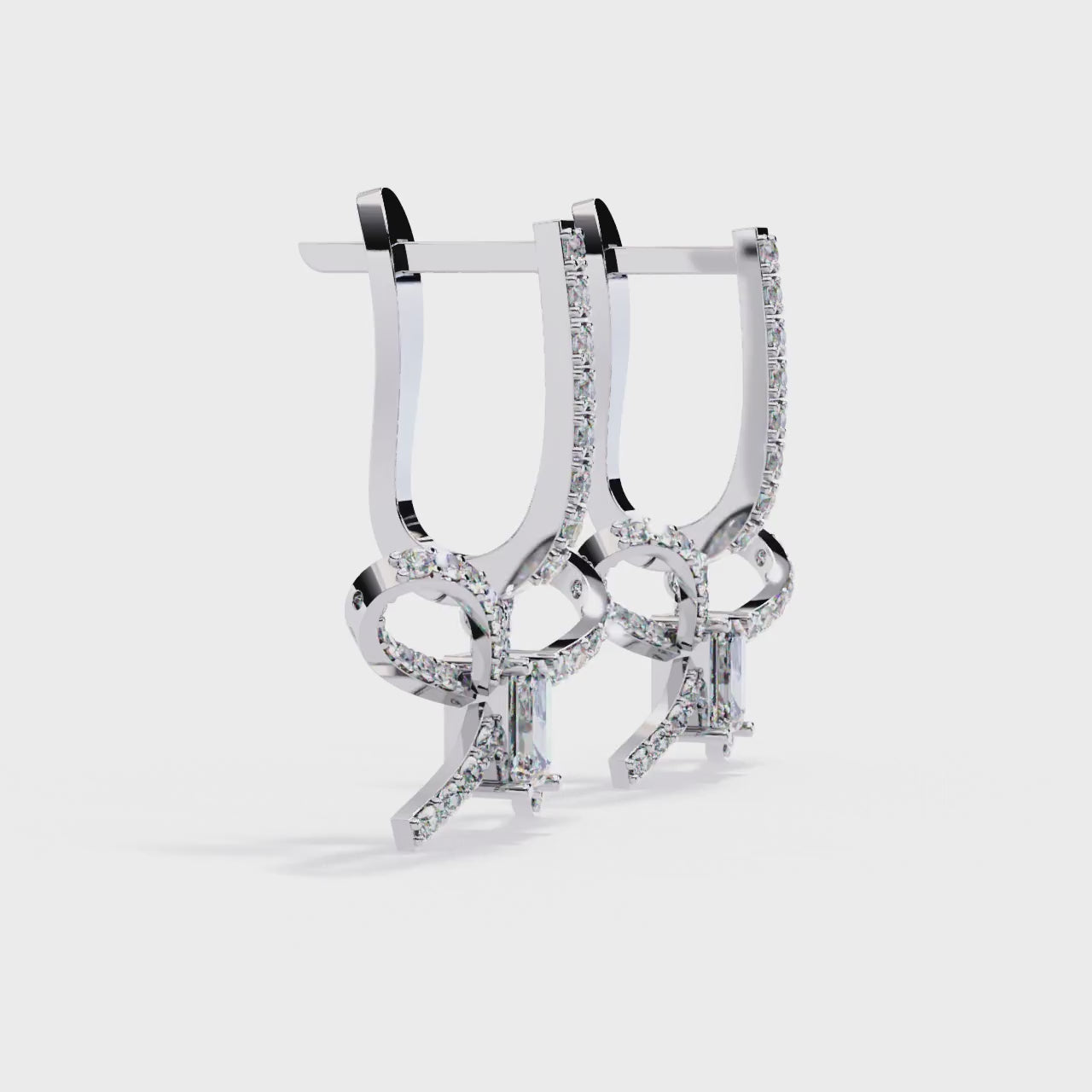 White Gold / Moissanite, White Gold / Lab Grown