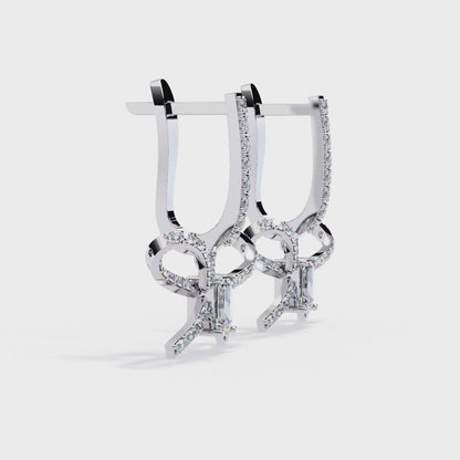 White Gold / Moissanite, White Gold / Lab Grown